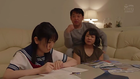 Super-haired in black lingerie