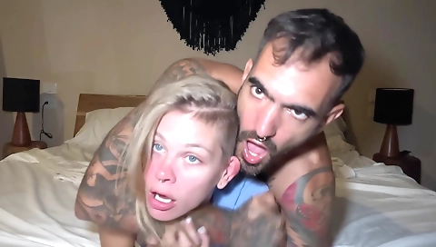 Sexy chick fucks her boyfriend