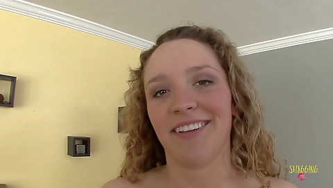 Short haired slut sucks and fucks