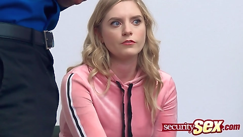 Slutty blonde slut gets fucked by a huge cock