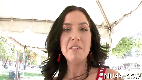 Sexy young girl with a dildo fucks her pussy