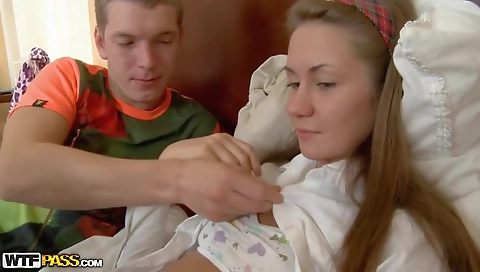 Mas banged his cock in her mouth