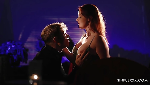 Slutty slut gets fucked by a younger cock