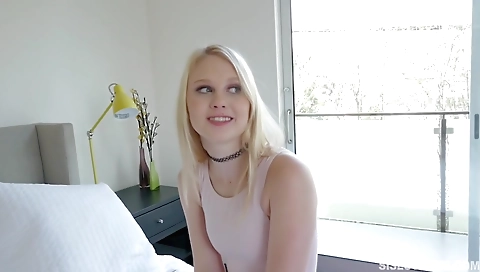 Sexy blond with anal and facial