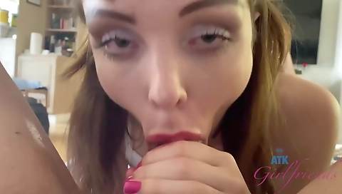 Hawt babe with sexy body fucks in her boyfriend