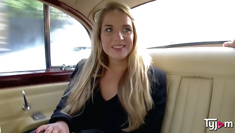 Sexy young blonde slut ride port for her boyfriend