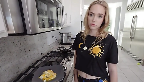 Cute blonde fucked and with a dildo grunts