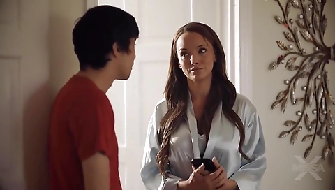 Sexy young chick fucked by a huge dildo